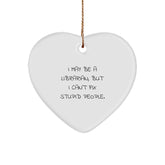 Funny Librarian Heart Ornament Gift for Librarian from Friends and Family at Christmas - Image 1